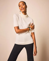 Chico's - Cashmere Pearl Mockneck Sweater