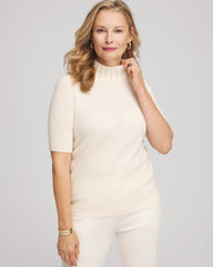 Chico's - Cashmere Pearl Mockneck Sweater