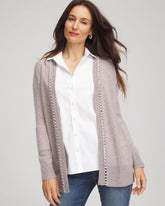 Chico's - Cashmere Pearl-Trim Cardigan