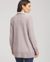 Chico's - Cashmere Pearl-Trim Cardigan