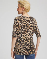 Chico's - Cashmere Animal Elbow-Sleeve Pullover