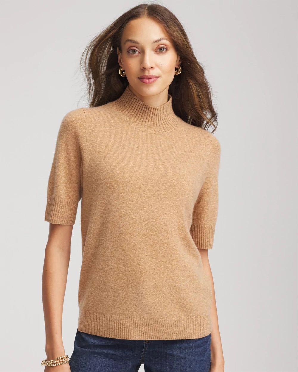 Chico's - Cashmere Elbow-Sleeve Sweater