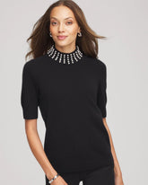 Chico's - Cashmere Pearl Mockneck Sweater