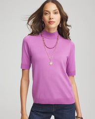 Chico's - Ella Elbow Sleeve Mockneck Sweater