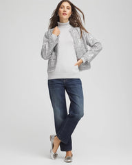 Chico's - Metallic Turtleneck Pullover Sweaters