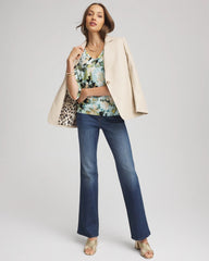 Chico's - Printed Dolman V-Neck Pullover Sweater