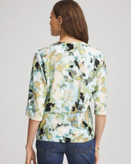 Chico's - Printed Dolman V-Neck Pullover Sweater