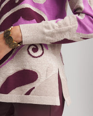 Chico's - Intarsia Knit V-Neck Pullover Sweater