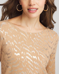Chico's - Ella Boatneck Foiled Pullover Sweater