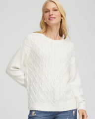 Chico's - Embellished Cable Knit Sweater