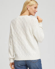 Chico's - Embellished Cable Knit Sweater