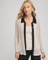 Chico's - Pointelle Polo Cardigan