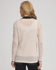 Chico's - Pointelle Polo Cardigan