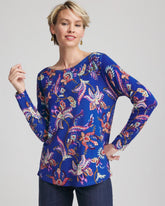 Chico's - Ella Boatneck Printed Pullover Sweater