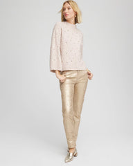 Chico's - Sequined Cable Knit Sweater