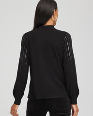Chico's - Embellished Mockneck Sweater