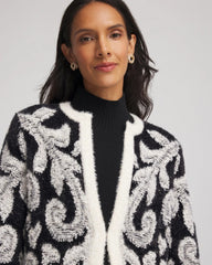 Chico's - Abstract Fuzzy Cardigan