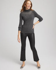 Chico's - Ella Rhinestone Mockneck Sweater