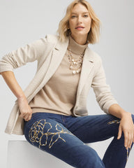 Chico's - Metallic Turtleneck Pullover Sweater