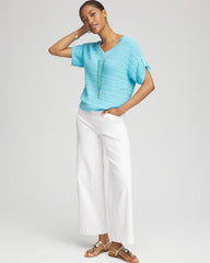 Chico's - Sequin V-Neck Pullover Sweater