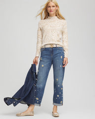 Chico's - Ella Jacquard Mockneck Sweater