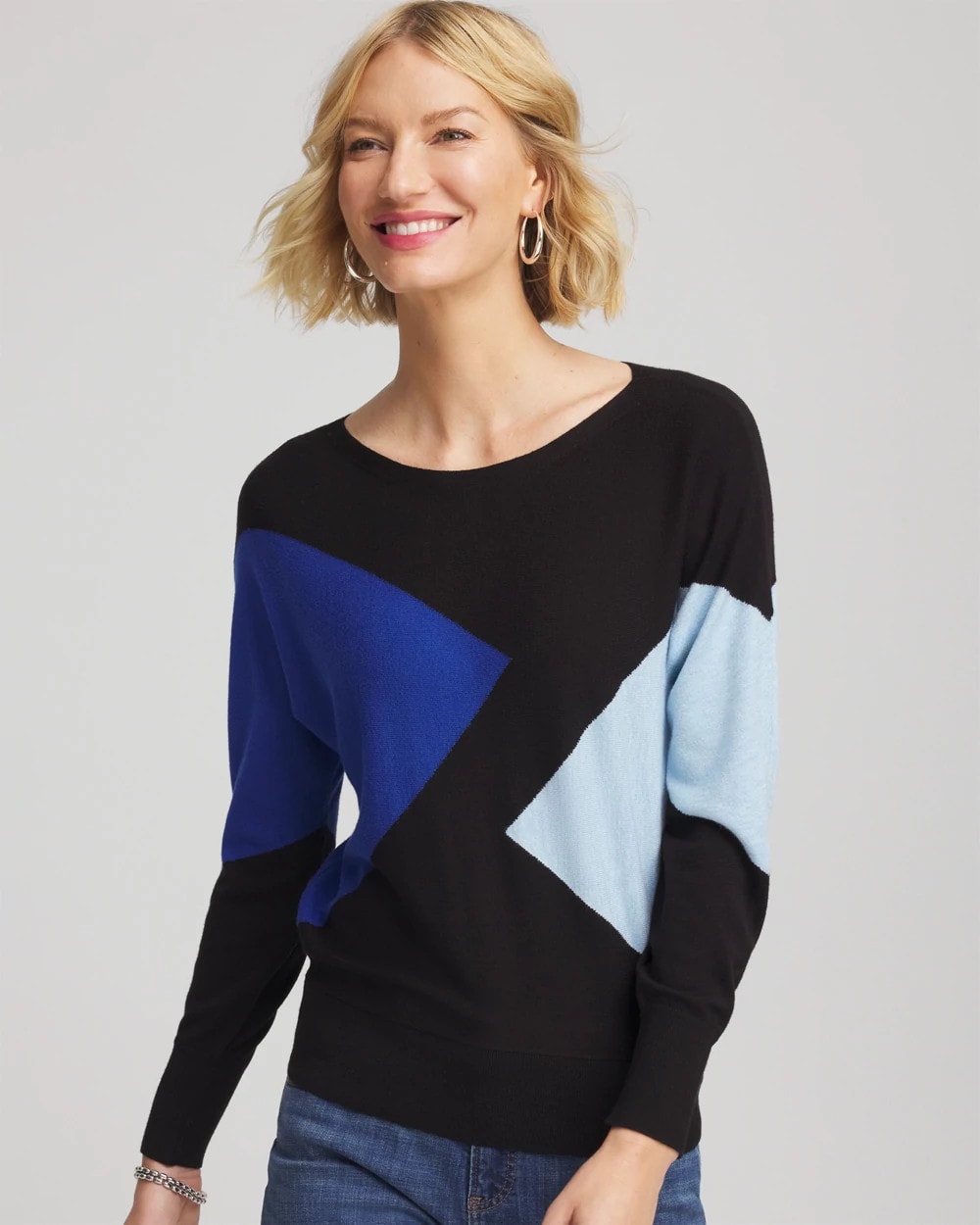 Chico's - Ella Dolman Intarsia Pullover Sweater