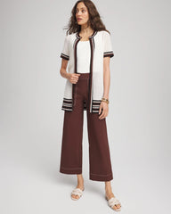 Chico's - Pointelle High-Style Short-Sleeve Cardigan