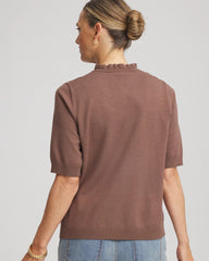 Chico's - Embroidered Henley Pullover Sweater