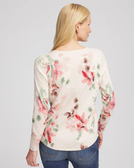 Chico's - Ella Flowers & Cream Pullover Sweater
