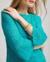 Chico's - Pointelle Bateau-Neck Pullover Sweater
