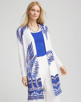Chico's - Island Motif Pointelle Long Cardigan