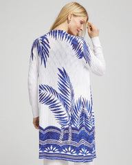 Chico's - Island Motif Pointelle Long Cardigan