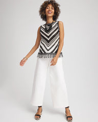 Chico's - Crochet Fringe Sleeveless Sweater Tank