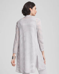 Chico's - Travelers™ Zebra-Motif Metallic Cardigan