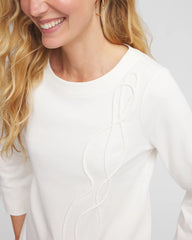 Chico's - Soutache Stitch Top