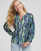 Chico's - Ocean Plume Crinkle Top