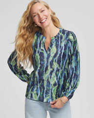 Chico's - Ocean Plume Crinkle Top