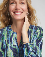 Chico's - Ocean Plume Crinkle Top