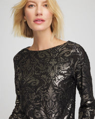 Chico's - Art Deco Burnout Jacquard Top