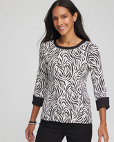 Chico's - Pima Jewel Neck Contrast Tee