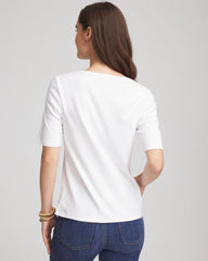 Chico's - Pima Cotton Henley Tee