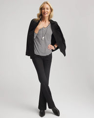 Chico's - Striped V-Neck Layering Tee