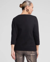 Chico's - 3/4 Sleeve V-Neck Tee
