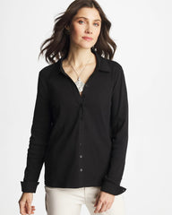 Chico's - Collared Rib Mix Henley