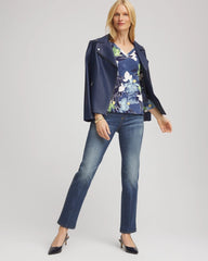 Chico's - Printed 3/4 Sleeve Perfect Tee
