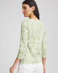 Chico's - Pima Button Sleeve Tee