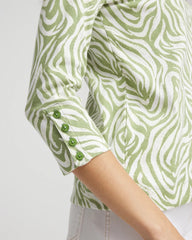 Chico's - Pima Button Sleeve Tee