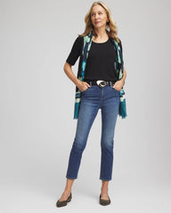 Chico's - Slub Paneled Elbow Tee