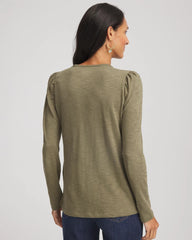 Chico's - Slub Puff-Sleeve Tee