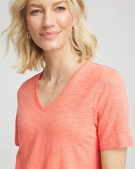 Chico's - Slub V-Neck Tee